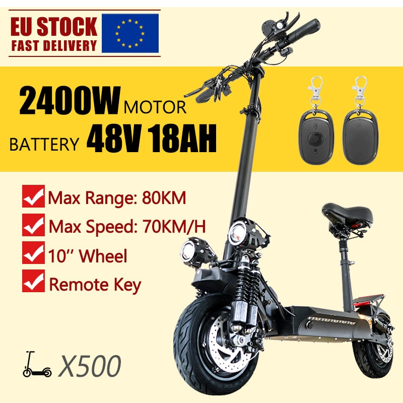 6000W Power Motor Electric Scooter 100km/h High Speed 13 inch Off Road Tire