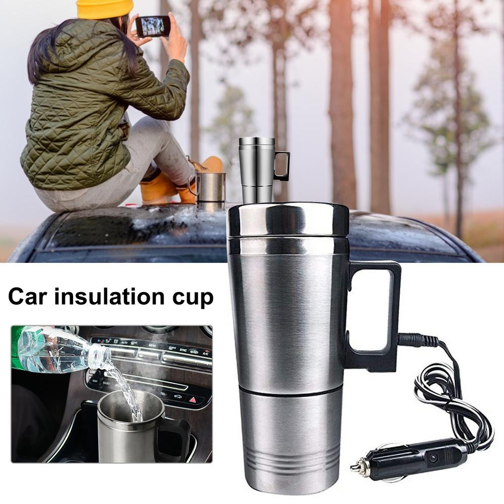 Stainless Steel Heating Cup 12V/24V Electric Car Kettle