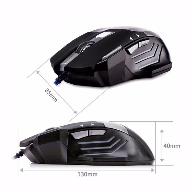 Gaming Mouse 5500DPI 7 Button LED Optical USB Wired