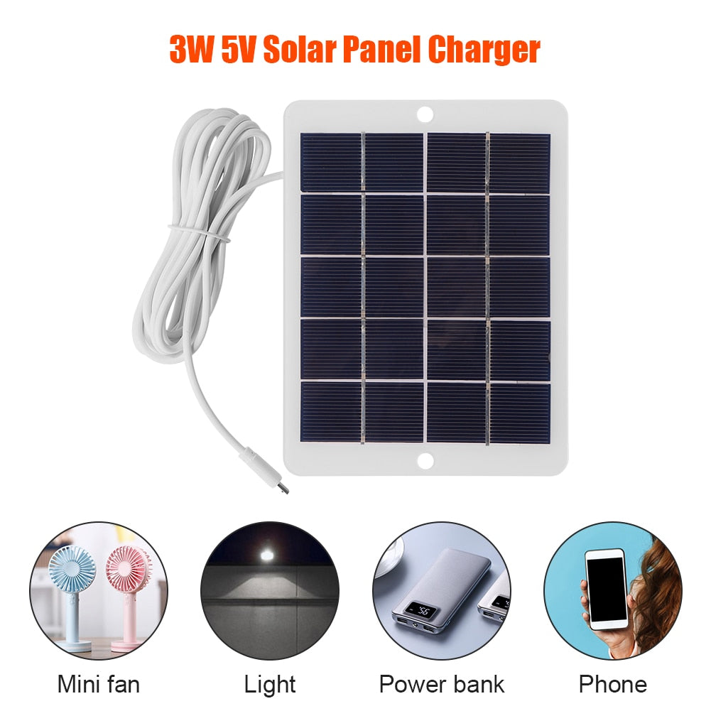 3W 5V Portable Mobile Phone Solar Power Bank