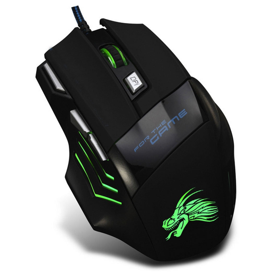 Gaming Mouse 5500DPI 7 Button LED Optical USB Wired