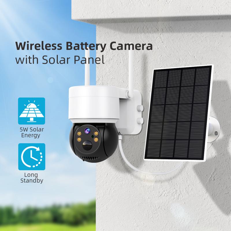 Solar Camera Wifi Outdoor HD 2MP Security PTZ Night Vision IP Waterproof