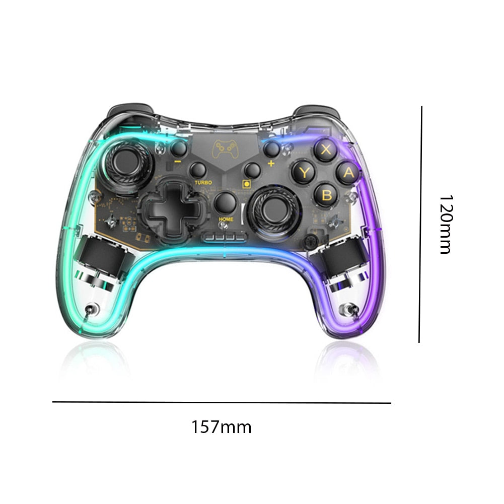 Wireless Gamepad for Nintendo Switch Pro Lite OLED PC Mobile Phone Transparent Controller