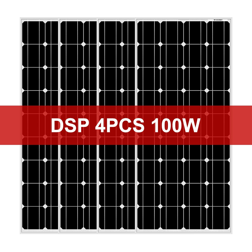 Dokio 18V 100W 200W 400W Waterproof New Solar Panel Set Controller For Home Charge 12V Car battery