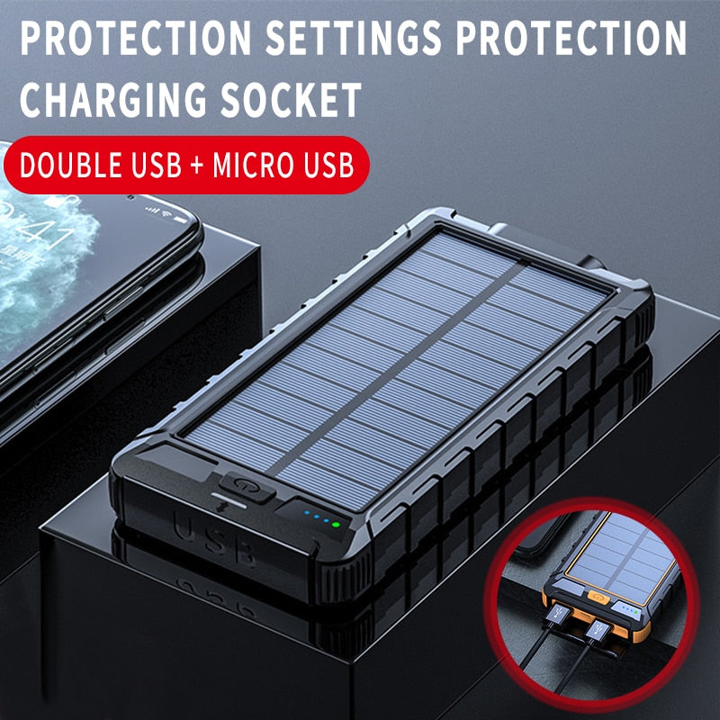 Power Bank Portable 80000mAh Charger Waterproof  External Battery Flashlight