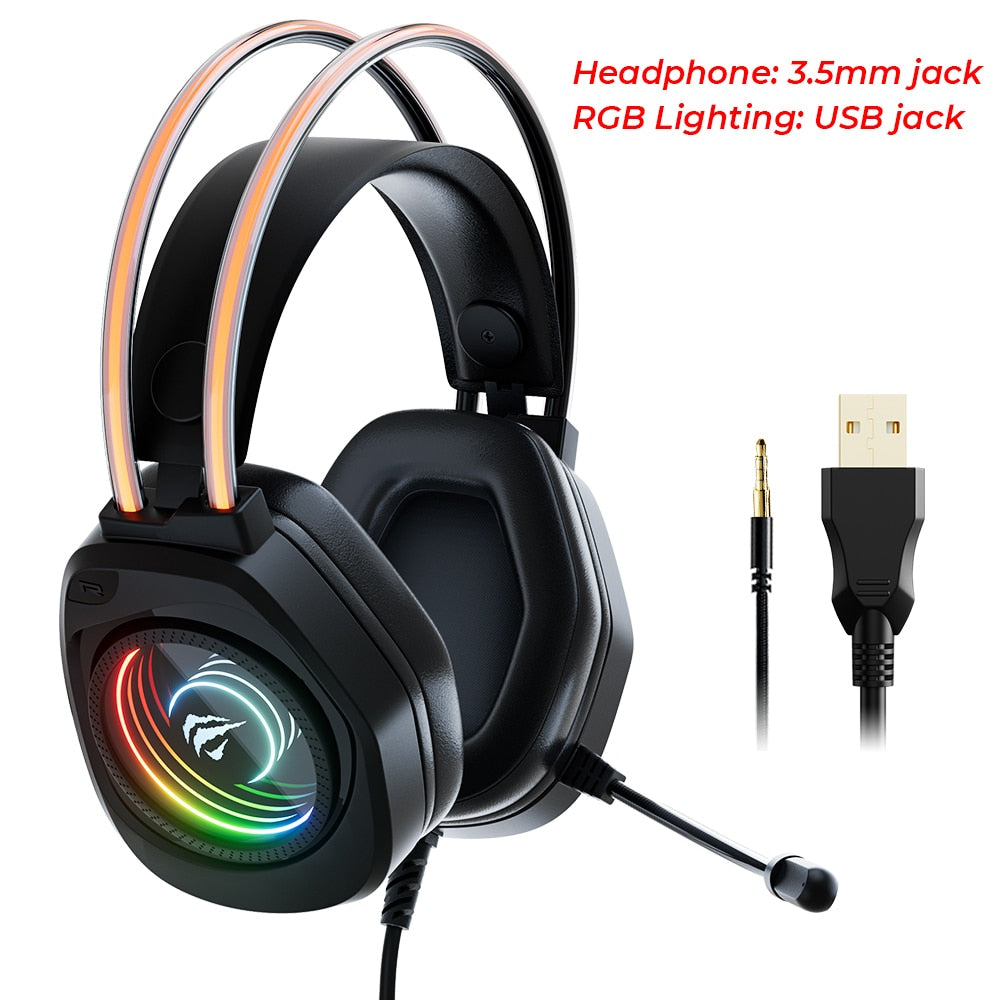 Gaming Headphone with Mic  Wired Headset Surround Sound for PC PS4 PS5 Xbox Switch Laptop