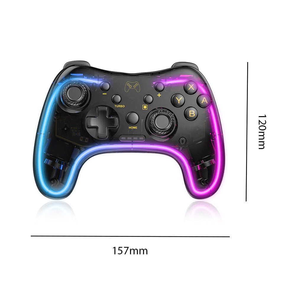 Wireless Gamepad for Nintendo Switch Pro Lite OLED PC Mobile Phone Transparent Controller