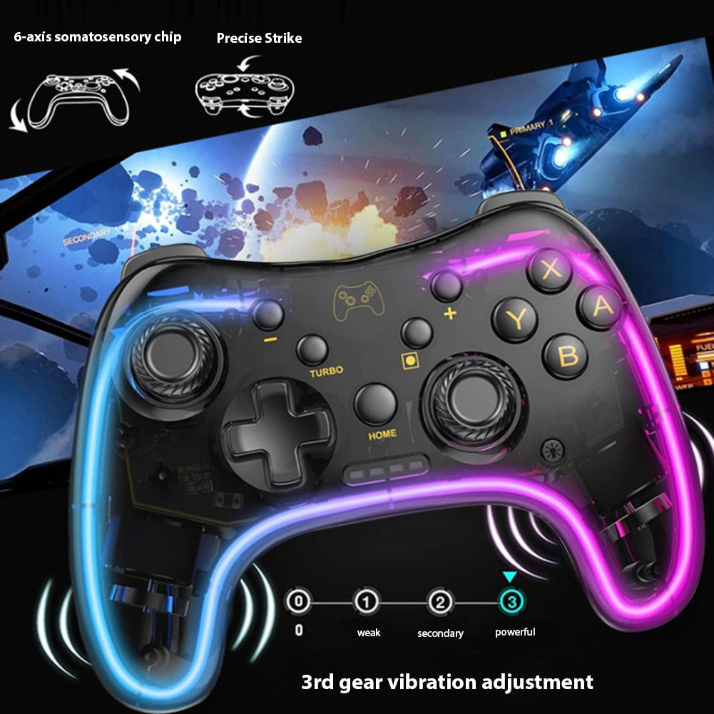 Wireless Gamepad for Nintendo Switch Pro Lite OLED PC Mobile Phone Transparent Controller