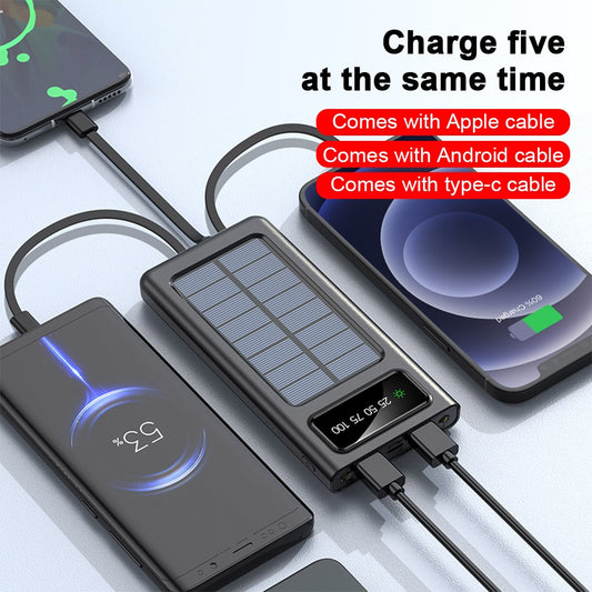 10000mAh Big Capacity Solar Power Bank with Flashlight