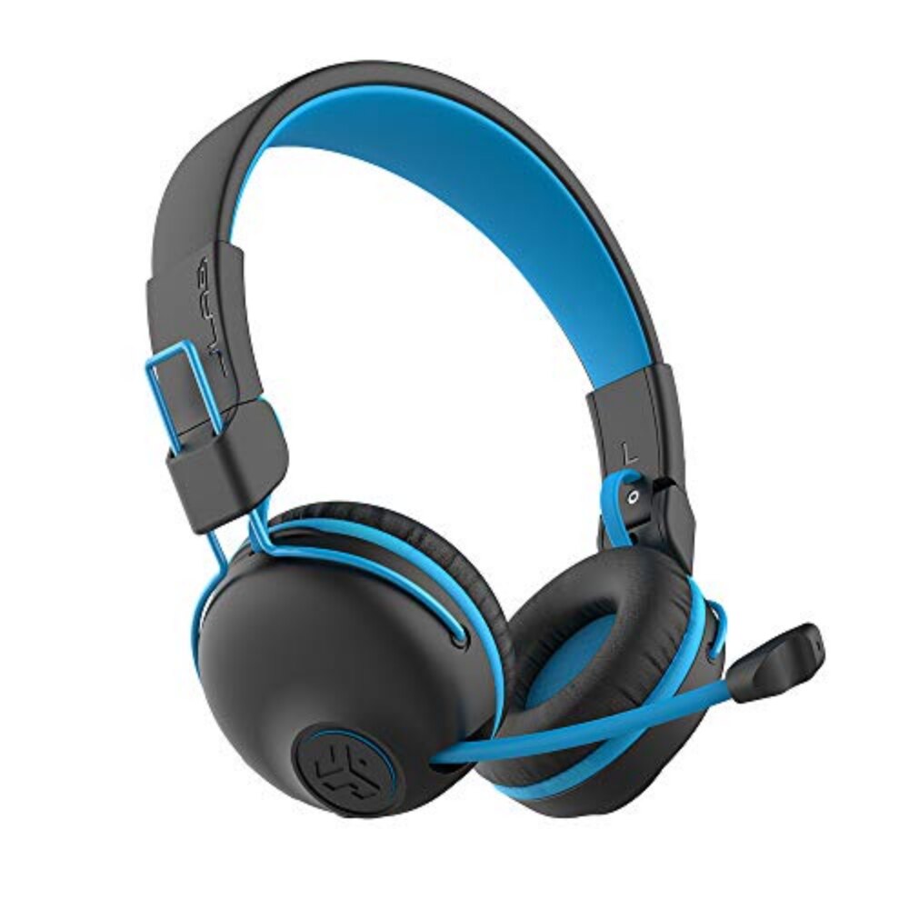 Gaming Wireless Kids Headset,Blue 22+ Hour Bluetooth,5 Playtime 60ms Super-Low Latency for Mobile, Retractable Boom Mic Aux Cord