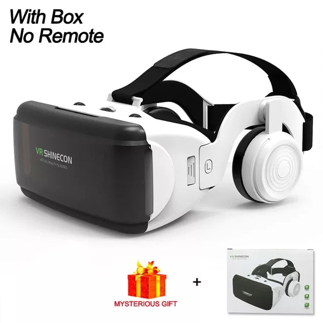 3D VR Headset Smart Glasses Helmet for Smartphones Binoculars with Controllers