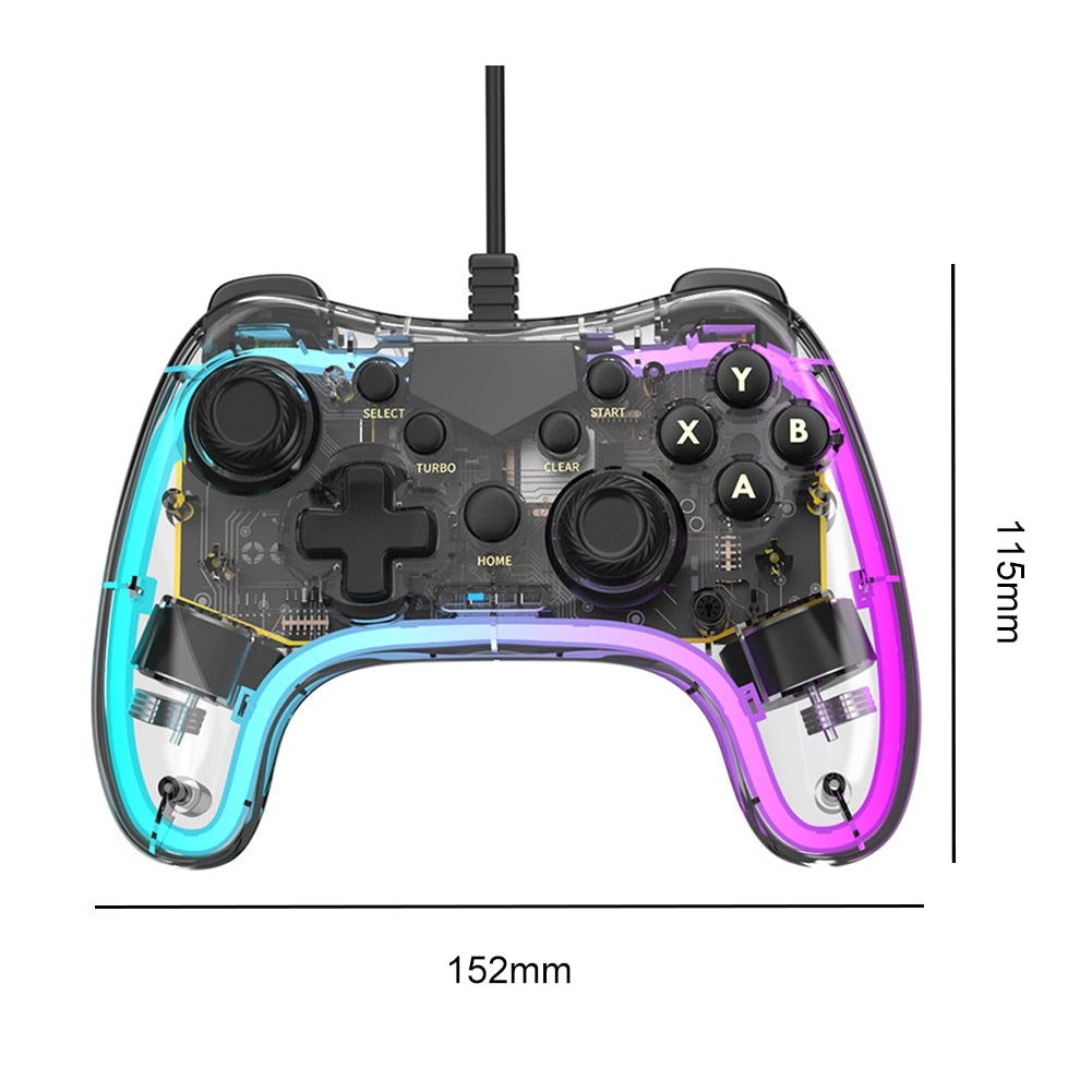 Wireless Gamepad for Nintendo Switch Pro Lite OLED PC Mobile Phone Transparent Controller