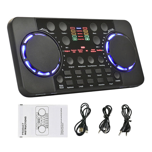 V300 Pro Live Streaming Sound Card 10 Sound Effects