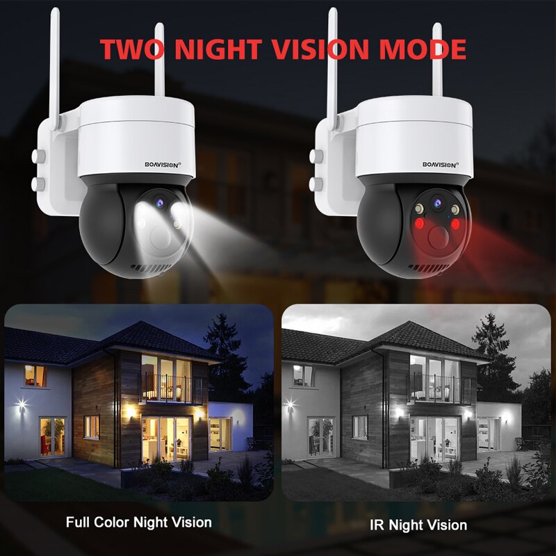 Solar Camera Wifi Outdoor HD 2MP Security PTZ Night Vision IP Waterproof