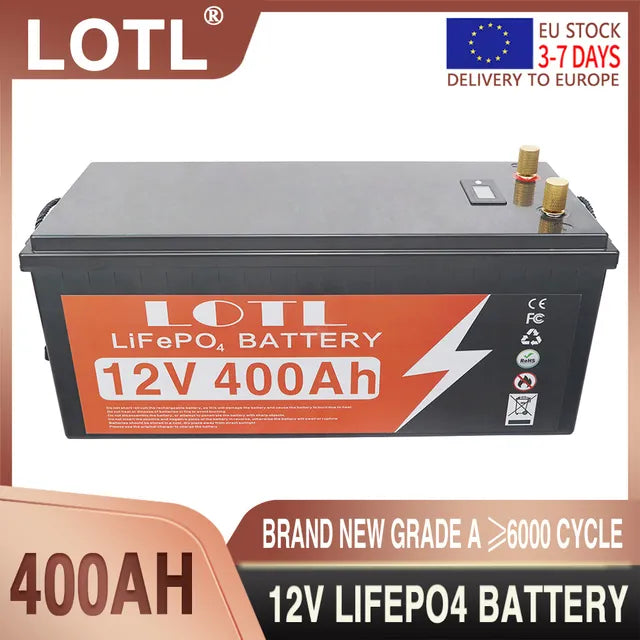 12V 24V 400AH 300Ah 200Ah 100Ah LiFePO4 Solar Battery