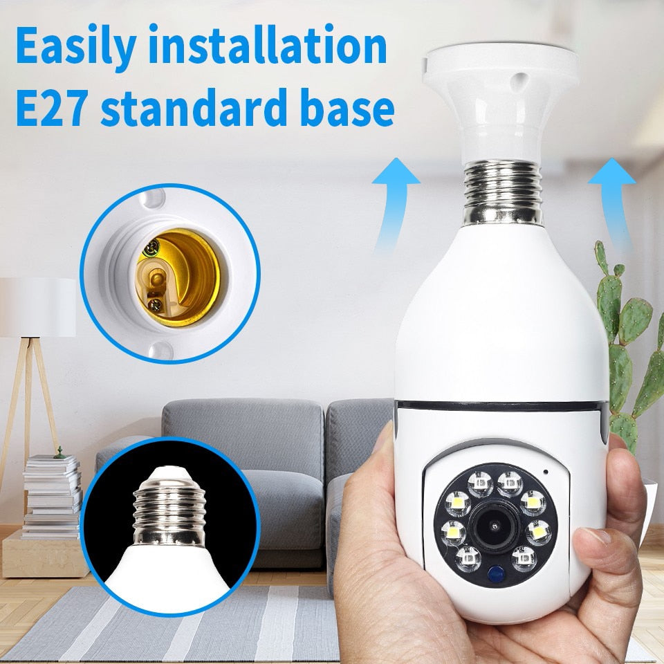 5G Wifi E27 Bulb Surveillance Camera Night Vision Wireless